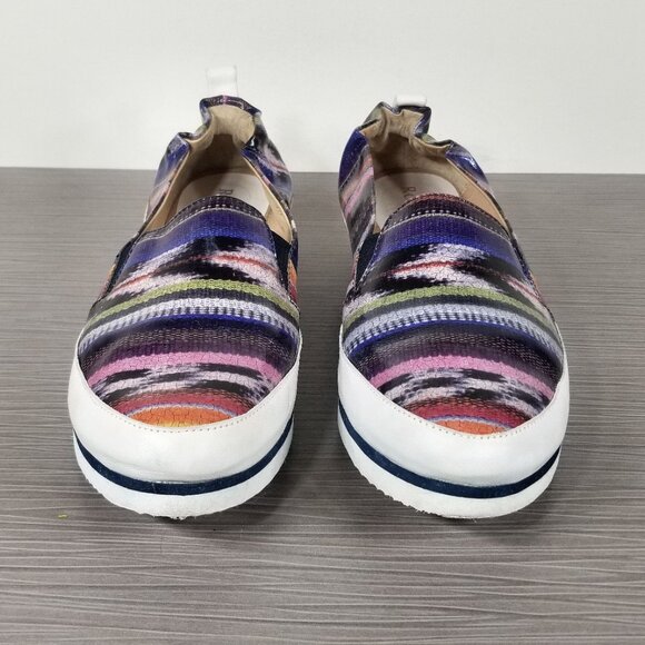 Ron White Nellaya Slip-On Sneaker Multicolor Printed Leather Womens Size 7.5 /38 - Picture 2 of 12